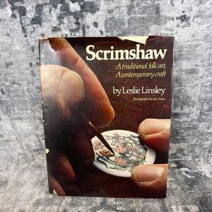Vtg Leslie Linsley Scrimshaw Folk Art Craft Book 1976 1st Ed Engraving Jewelry